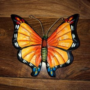 Handmade Vintage Clay Butterfly Decor from Mexico